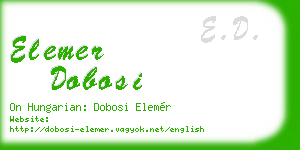 elemer dobosi business card